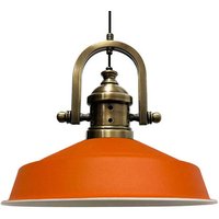 Handbemalte Industrielle Hängeleuchte aus Orange Metall – Vintage-Kronleuchter E27 Ø41 cm für Wohnzimmer, Schlafzimmer Oder Esszimmer Handbemalte Industrielle Hängeleuchte aus Orange Metall – Vintage-Kronleuchter E27 Ø41 cm für Wohnzimmer, Schlafzimmer Oder Esszimmer von BAMYUM