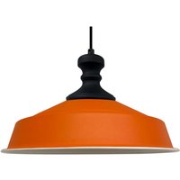 Handbemalte Industrielle Hängeleuchte aus Orange Metall – Vintage-Kronleuchter E27 Ø41 cm für Wohnzimmer, Schlafzimmer Oder Esszimmer von BAMYUM