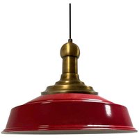 Handbemalte Industrielle Hängeleuchte aus Rot Metall – Vintage-Kronleuchter E27 Ø41 cm für Wohnzimmer, Schlafzimmer Oder Esszimmer von BAMYUM