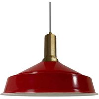 Handbemalte Industrielle Hängeleuchte aus Rot Metall – Vintage-Kronleuchter E27 Ø41 cm für Wohnzimmer, Schlafzimmer Oder Esszimmer von BAMYUM