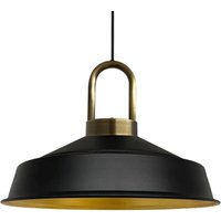 Handbemalte Industrielle Hängeleuchte aus Schwarz Metall – Vintage-Kronleuchter E27 Ø41 cm für Wohnzimmer, Schlafzimmer Oder Esszimmer Handbemalte Industrielle Hängeleuchte aus Schwarz Metall – Vintage-Kronleuchter E27 Ø41 cm für Wohnzimmer, Schlafzimmer Oder Esszimmer von BAMYUM