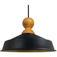 Handbemalte Industrielle Hängeleuchte aus Schwarz Metall – Vintage-Kronleuchter E27 Ø41 cm für Wohnzimmer, Schlafzimmer Oder Esszimmer von BAMYUM