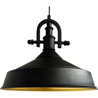 Handbemalte Industrielle Hängeleuchte aus Schwarz Metall – Vintage-Kronleuchter E27 Ø41 cm für Wohnzimmer, Schlafzimmer Oder Esszimmer Handbemalte Industrielle Hängeleuchte aus Schwarz Metall – Vintage-Kronleuchter E27 Ø41 cm für Wohnzimmer, Schlafzimmer Oder Esszimmer von BAMYUM