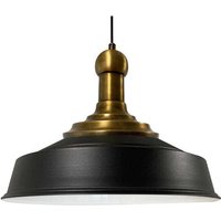 Handbemalte Industrielle Hängeleuchte aus Schwarz Metall – Vintage-Kronleuchter E27 Ø41 cm für Wohnzimmer, Schlafzimmer Oder Esszimmer von BAMYUM