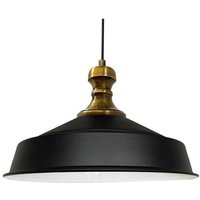 Handbemalte Industrielle Hängeleuchte aus Schwarz Metall – Vintage-Kronleuchter E27 Ø41 cm für Wohnzimmer, Schlafzimmer Oder Esszimmer von BAMYUM