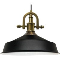 Handbemalte Industrielle Hängeleuchte aus Schwarz Metall – Vintage-Kronleuchter E27 Ø41 cm für Wohnzimmer, Schlafzimmer Oder Esszimmer Handbemalte Industrielle Hängeleuchte aus Schwarz Metall – Vintage-Kronleuchter E27 Ø41 cm für Wohnzimmer, Schlafzimmer Oder Esszimmer von BAMYUM