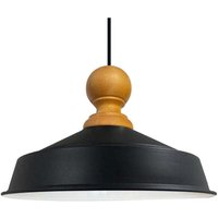 Handbemalte Industrielle Hängeleuchte aus Schwarz Metall – Vintage-Kronleuchter E27 Ø41 cm für Wohnzimmer, Schlafzimmer Oder Esszimmer von BAMYUM