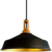 Handbemalte Industrielle Hängeleuchte aus Schwarz Metall – Vintage-Kronleuchter E27 Ø41 cm für Wohnzimmer, Schlafzimmer Oder Esszimmer Handbemalte Industrielle Hängeleuchte aus Schwarz Metall – Vintage-Kronleuchter E27 Ø41 cm für Wohnzimmer, Schlafzimmer Oder Esszimmer von BAMYUM