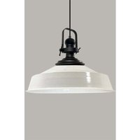 Handbemalte Industrielle Hängeleuchte aus Weiß Metall – Vintage-Kronleuchter E27 Ø41 cm für Wohnzimmer, Schlafzimmer Oder Esszimmer Handbemalte Industrielle Hängeleuchte aus Weiß Metall – Vintage-Kronleuchter E27 Ø41 cm für Wohnzimmer, Schlafzimmer Oder Esszimmer von BAMYUM