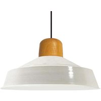 Handbemalte Industrielle Hängeleuchte aus Weiß Metall – Vintage-Kronleuchter E27 Ø41 cm für Wohnzimmer, Schlafzimmer Oder Esszimmer von BAMYUM