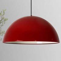 Linate Industrielle Pendelleuchte aus Handbemaltem Rot Metall – Vintage-Kronleuchter E27 Ø40 cm für Wohnzimmer, Schlafzimmer oder Esszimmer von BAMYUM