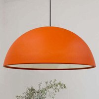 Lipeo Industrielle Pendelleuchte aus Handbemaltem Orange Metall – Vintage-Kronleuchter E27 Ø50 cm für Wohnzimmer, Schlafzimmer oder Esszimmer von BAMYUM
