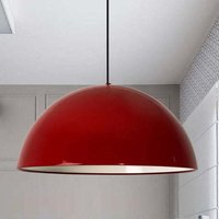 Lipeo Industrielle Pendelleuchte aus Handbemaltem Rot Metall – Vintage-Kronleuchter E27 Ø50 cm für Wohnzimmer, Schlafzimmer oder Esszimmer von BAMYUM
