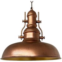 Nota Industrielle Pendelleuchte aus Handbemaltem Kupferfarbe – Vintage-Kronleuchter E27 Ø31 cm für Wohnzimmer, Schlafzimmer oder Esszimmer Nota Industrielle Pendelleuchte aus Handbemaltem Kupferfarbe – Vintage-Kronleuchter E27 Ø31 cm für Wohnzimmer, Schlafzimmer oder Esszimmer von BAMYUM