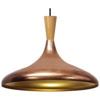 Schlichte Kupfer Pendelleuchte – Vintage Kronleuchter E27 Ø35 cm für Wohnzimmer, Schlafzimmer oder Esszimmer von BAMYUM