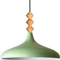 Schlichte Q-förmige Pendelleuchte Minzgrün Titel – Vintage Kronleuchter E27 Ø35 cm für Wohnzimmer, Schlafzimmer oder Esszimmer von BAMYUM