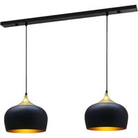 Schwarzer Metall-Kronleuchter mit Zwei Anhängern – Vintage-Kronleuchter E27 Ø30 cm für Wohnzimmer, Schlafzimmer oder Esszimmer Schwarzer Metall-Kronleuchter mit Zwei Anhängern – Vintage-Kronleuchter E27 Ø30 cm für Wohnzimmer, Schlafzimmer oder Esszimmer von BAMYUM