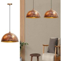 Yimpi Industrielle Doppel-Pendelleuchte aus Kupferfarbe Handbemaltem Metall – Vintage-Kronleuchter E27 Ø30 cm für Wohnzimmer, Schlafzimmer oder Yimpi Industrielle Doppel-Pendelleuchte aus Kupferfarbe Handbemaltem Metall – Vintage-Kronleuchter E27 Ø30 cm für Wohnzimmer, Schlafzimmer oder von BAMYUM