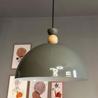 Yimpi Industrielle Pendelleuchte aus Handbemaltem Anthrazit Metall – Vintage-Kronleuchter E27 Ø30 cm für Wohnzimmer, Schlafzimmer oder Esszimmer von BAMYUM