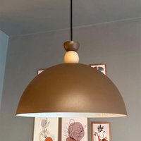 Yimpi Industrielle Pendelleuchte aus Handbemaltem Braun Metall – Vintage-Kronleuchter E27 Ø30 cm für Wohnzimmer, Schlafzimmer oder Esszimmer von BAMYUM