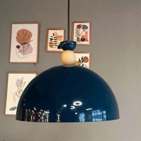 Yimpi Industrielle Pendelleuchte aus Handbemaltem Mitternachtsblau Metall – Vintage-Kronleuchter E27 Ø30 cm für Wohnzimmer, Schlafzimmer oder Yimpi Industrielle Pendelleuchte aus Handbemaltem Mitternachtsblau Metall – Vintage-Kronleuchter E27 Ø30 cm für Wohnzimmer, Schlafzimmer oder von BAMYUM