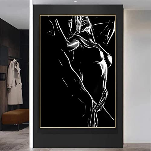 5D Diamant Painting Bilder Groß, Abstraktes sexy nacktes Paar DIY Diamond Painting Set Strass Stickerei Diamant Malerei Kunsthandwerk Voller Diamant Kreuzstich Mosaik Gemälde Wall Dekor 40x50cm von BAMZOK