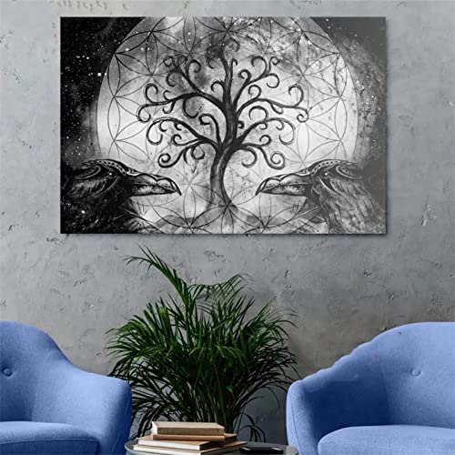 Diamond Painting Set Full Magischer Baum des Lebens im Schwarzen DIY Diamant Malerei Bilder,5D Diamant Gemälde Strass Stickerei Kreuzstich Set,Diamant malerei Kits Malen Nach Zahlen Wall Decor 60x80cm von BAMZOK