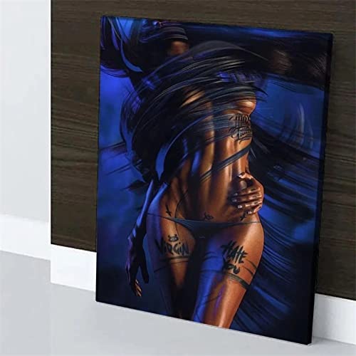 Diamond Painting Set Full Sexy nackte Mädchen 60x90cm DIY Diamant Malerei Bilder,5D Diamant Gemälde Strass Stickerei Kreuzstich Set,Diamant malerei Kits Malen Nach Zahlen für Home Wall Decor von BAMZOK