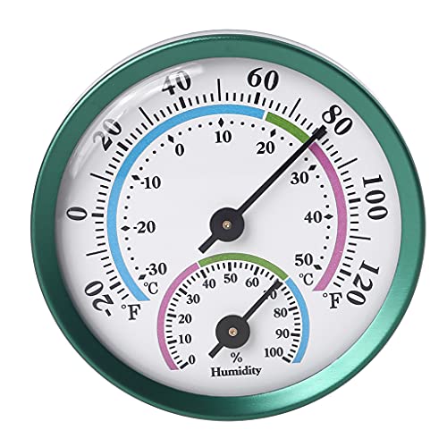 Innen-Außen-Thermometer, Hygrometer, 2-in-1 Temperatur- und Luftfeuchtigkeitsmesser, analoges Hygrometer für den Innenbereich, Büro, Zuhause, Zimmer, Innen- und Außenbereich, Thermometer, Hygrometer von BANAN