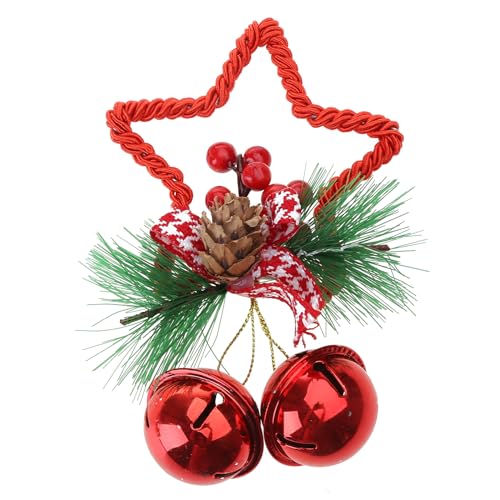 Weihnachtsglocken Baum hängende Ornament Metall Jingle Bell mit hohlem Stern Schleife für Weihnachten Urlaub Dekoration Weihnachten Glöckchen Türhänger Ornamente zum Basteln für Dekoration von BANAN