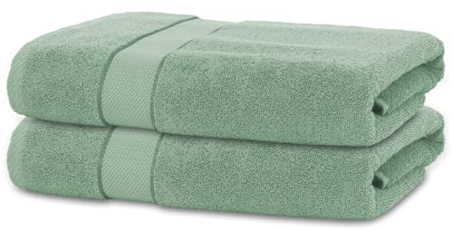BANANALU 2 Badetücher 70x140 cm 100% Baumwolle Badetuch Duschtuch Mintgreen von BANANALU