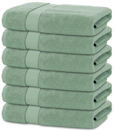 BANANALU 6 Badetücher 70x140 cm 100% Baumwolle Badetuch Duschtuch Mintgreen von BANANALU