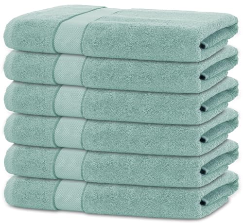 BANANALU 6 Handtücher Set 50x100cm 100% Baumwolle Gästehandtücher Handtuch Mint von BANANALU