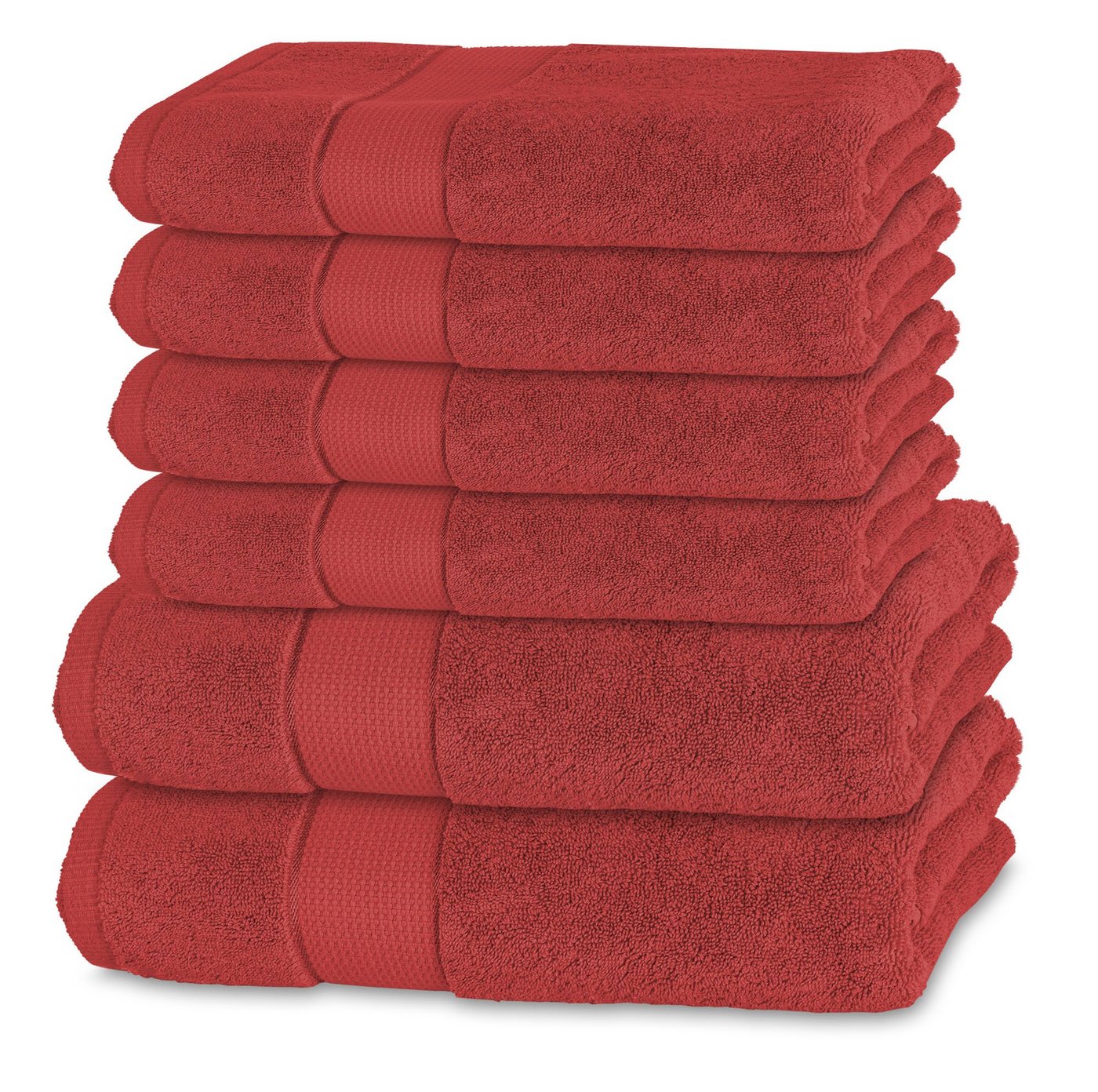 BANANALU Badetücher Bananalu 2 Bad + 4 Hand Towel Modern N1, Color: Bossa Nova 18-1547, Baumwolle (1-St) von BANANALU