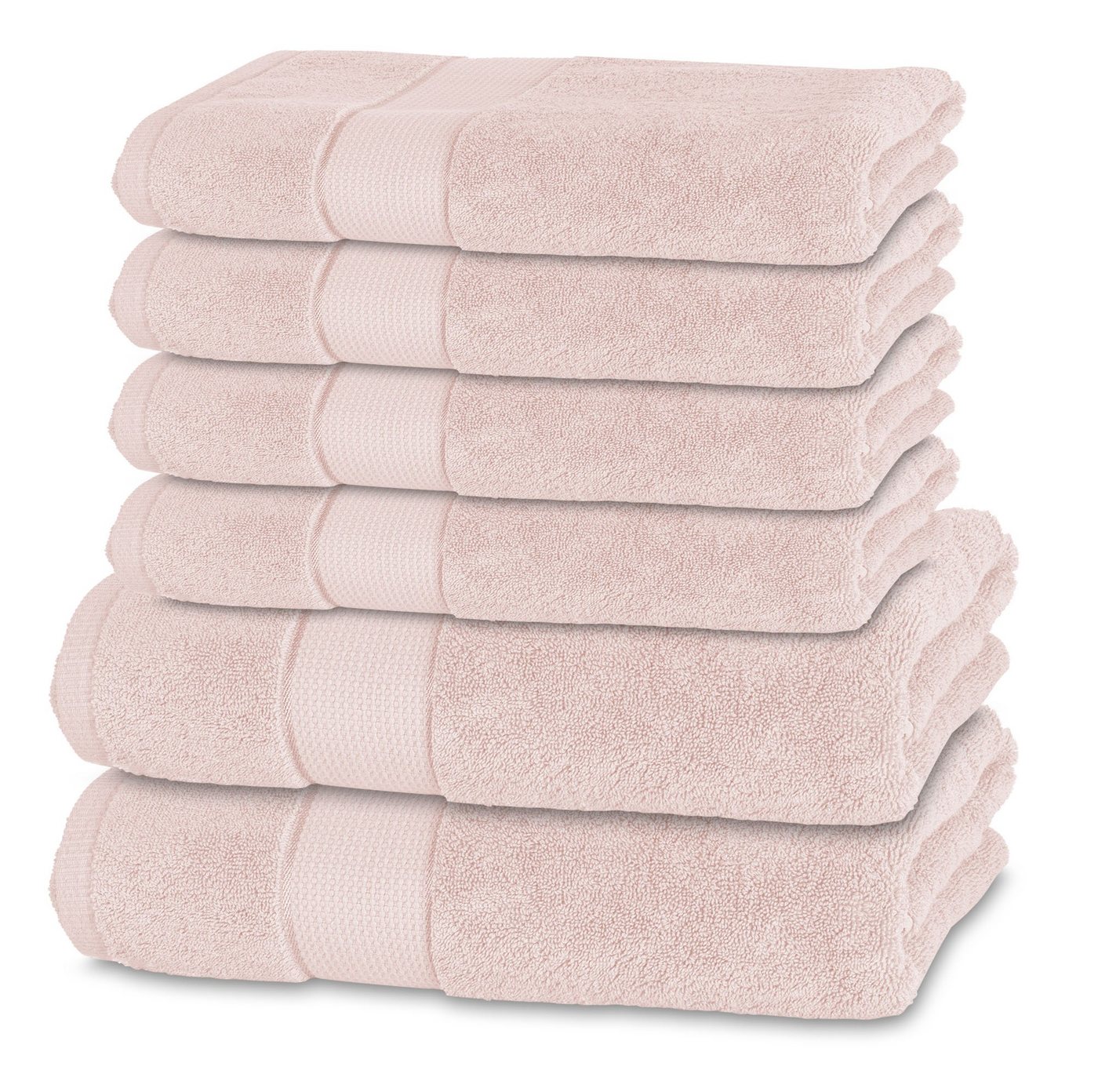 BANANALU Badetücher Bananalu 2 Bad + 4 Hand Towel Modern N1, Color: Primrose Pink 12-2904, Baumwolle (1-St) von BANANALU