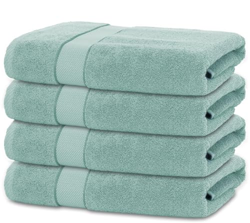 BANANALU 4 Badetücher 70x140 cm 100% Baumwolle Badetuch Duschtuch Mint von BANANALU