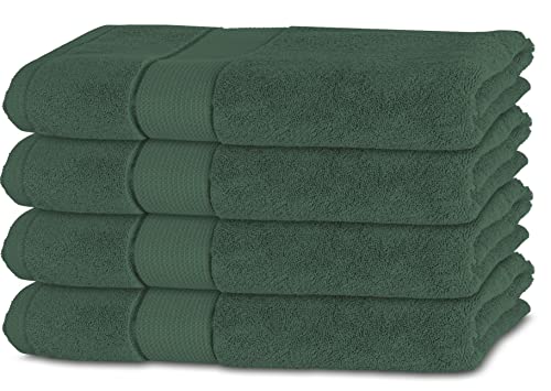 Bananalu 4er Set Handtücher 100% Baumwolle 50x100 Qualität 450g/m2, Dunkel Blau, Dark Forest 18-5611 von BANANALU