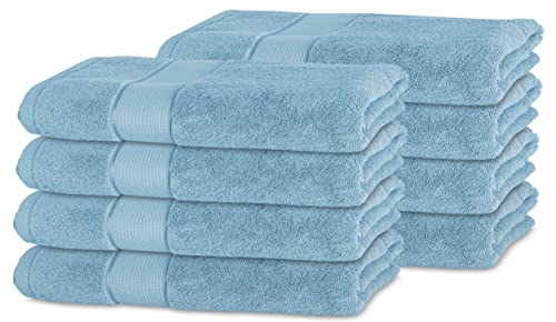 BANANALU 8er Set Handtücher 100% Baumwolle 50x100 Qualität 450g/m2, Hellblau, Placid Blue 15-3920 von BANANALU