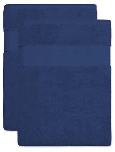 BANANALU Saunatuch XL - XXL 100x180cm Qualität 100% Baumwolle 600g/m2, 2 Stück, Twilight Blue 19-3938, 100x180cm, 600g/m2 von BANANALU