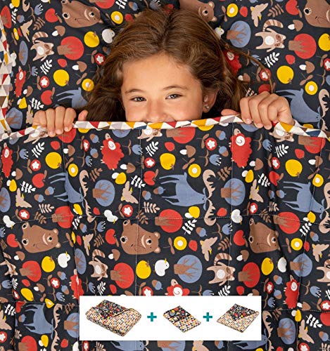 BANBALOO-Schwere Decke für Kinder, beidseitig verwendbar Kit bestehend aus einer Decke mit höherem Gewicht, die sich an den Körper anpasst. Bettdecke mit sensorischer Schwere für einen besseren Schlaf von BANBALOO