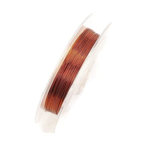 BANGHA Blumendraht,Basteldraht 0,3mm * 10m 2 Rolldraht Mode Multicolor Zubehör Kabel/Schnur Kupferdraht Perlen DIY. Schmuckherstellung(Coffee) von BANGHA