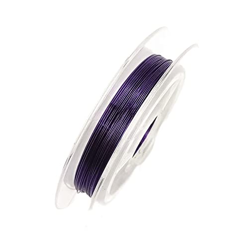 BANGHA Blumendraht,Basteldraht 0,3mm * 10m 2 Rolldraht Mode Multicolor Zubehör Kabel/Schnur Kupferdraht Perlen DIY. Schmuckherstellung(Purple) von BANGHA