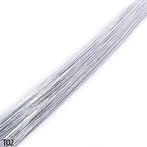 BANGHA Blumendraht,Basteldraht 100 stücke Strumpf Blume Draht 80 cm Länge künstliche Zweige Zweige Eisdraht for Nylon Strumpf Blume Machen DIY. Zubehörteil(T02) von BANGHA