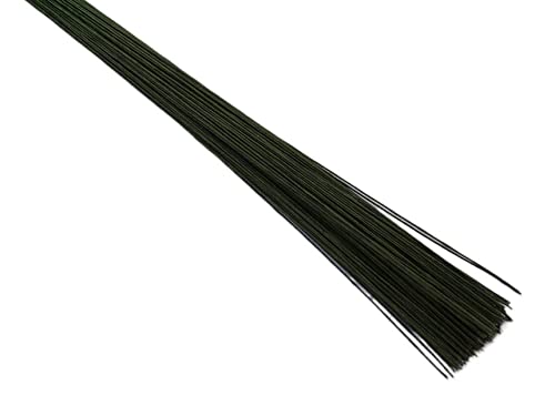 BANGHA Blumendraht,Basteldraht 23 "Lenght Craft Florist Draht 26Gauge Grüne Papier bedeckte Wire 200 stücke Kranzdraht(Green) von BANGHA