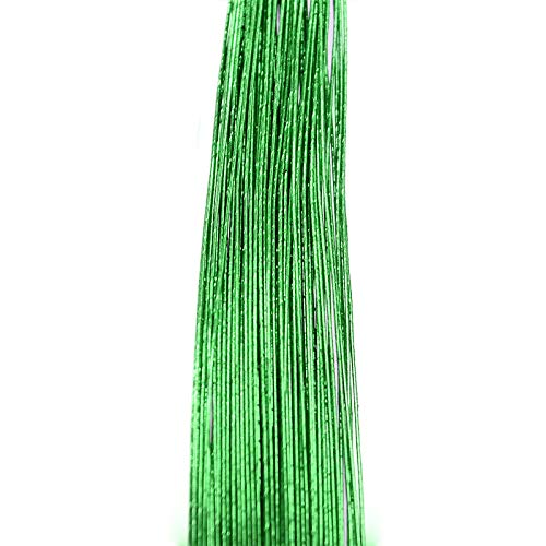BANGHA Blumendraht,Basteldraht 25 stücke 80 cm Lange strümpfe Blume Eisen draht verwendet for DIY. Nylon-Blume, die Blumendraht-Ronde-Blumenmaterial-Accessoire 0.46mm(T08) von BANGHA