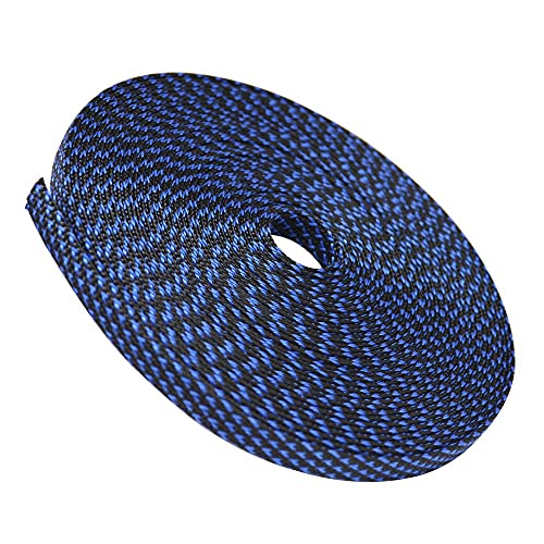 BANGHA KabelschläUche Braid Haustier erweiterbarer Ärmeln High Density Ummantelung Geflochten Kabelärmel Stoff Kabelkanal Schlauch (Color : 16mm, Inside Diameter : 10m) von BANGHA