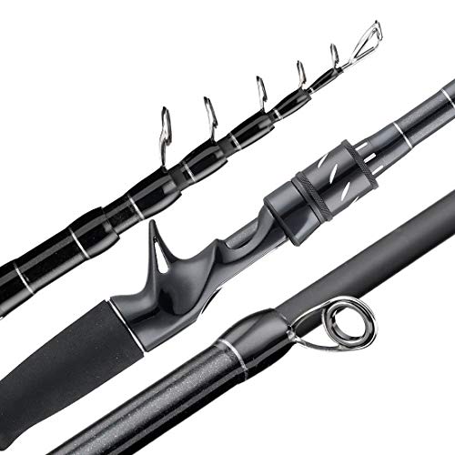 BANGHA Teleskoprute,Angelrute 2.1M 2.4M Carbon-Rod Teleskop Angelrute Casting Spinnrute Travel Rod 7-25g 8-18LB Angeln(Spinning 210cm M) von BANGHA