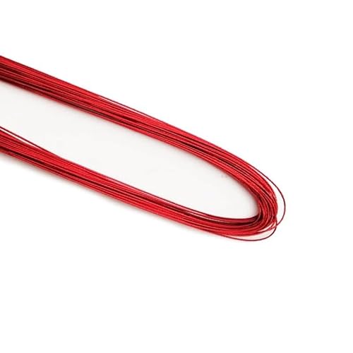 Blumendraht,Basteldraht 50 stücke 80 cm lange Draht Eisen Draht Verwendet for DIY Nylon Strumpf Blume Machen Strumpf Blume Zubehör(Red 50pcs) von BANGHA