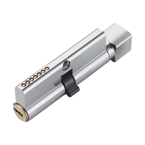 Cylinder Lock,Door Barrel 1Pcs Tür Zylinder Schloss Silber Ton Hardware Innen Aluminium 3 Schlüssel Anti-Diebstahl Türschloss Security(Style 1) von BANGHA