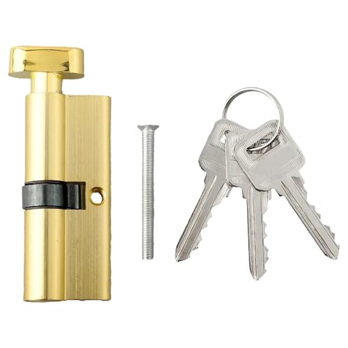 Cylinder Lock,Door Barrel 1set Lock Zylinder for Türen Haushalt Legierung Teile Sicherheit Indoor Türschloss Core(Gold) von BANGHA